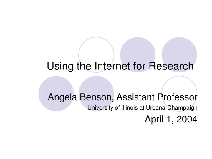 using the internet for research