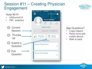 Session #11 – Creating Physician Engagement