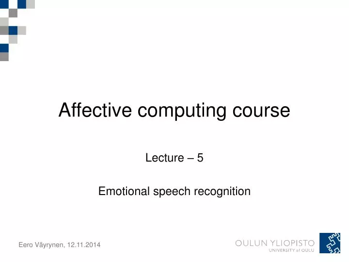 affective computing course