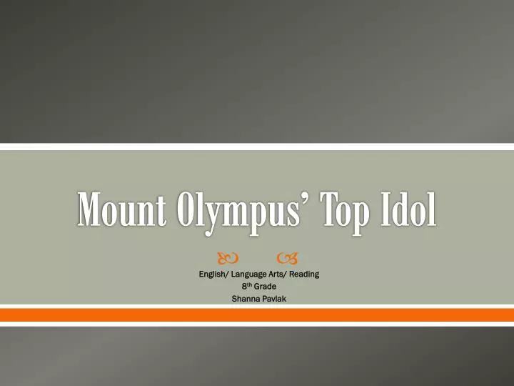 mount olympus top idol