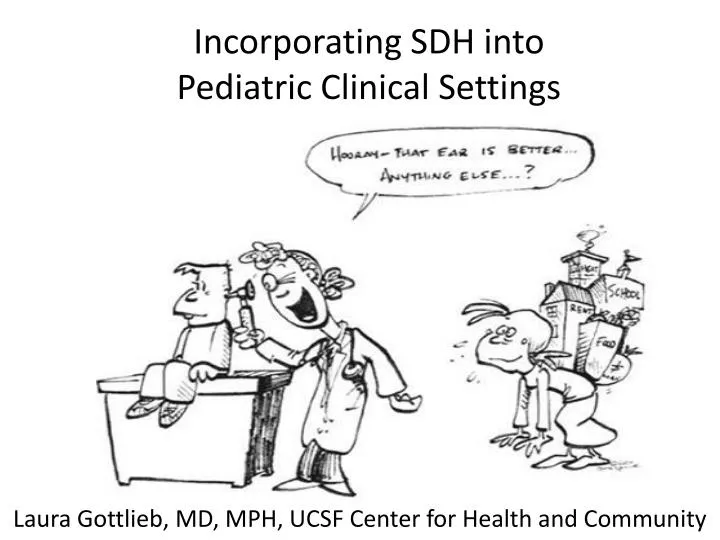 incorporating sdh into pediatric clinical settings