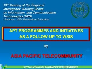 ASIA PACIFIC TELECOMMUNITY