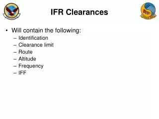 IFR Clearances