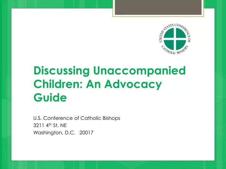 discussing unaccompanied children an advocacy guide