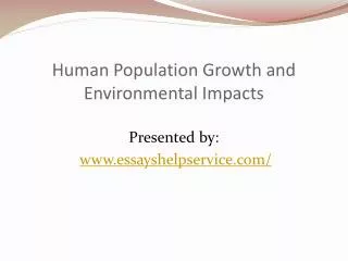 Human Population Growth and Development