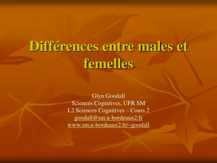 diff rences entre males et femelles