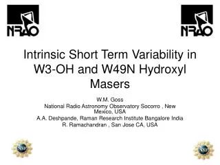 Intrinsic Short Term Variability in W3-OH and W49N Hydroxyl Masers