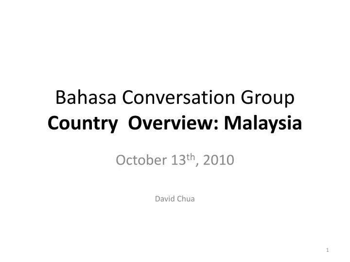 bahasa conversation group country overview malaysia