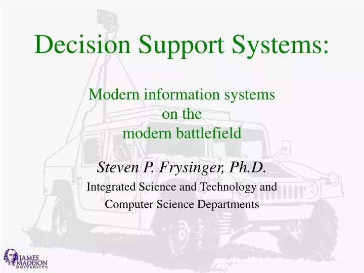 decision support systems modern information systems on the modern battlefield