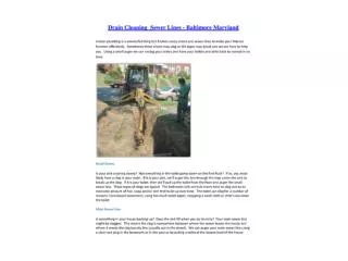 Glen Burnie Drain Cleaning Dundalk Sewer Lines Essex