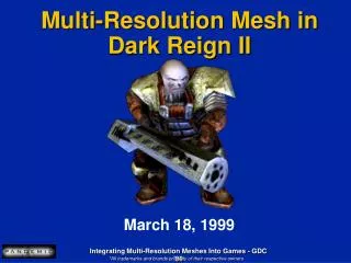 Multi-Resolution Mesh in Dark Reign II