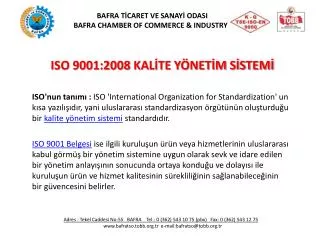 iso 9001 2008 kal te y net m s stem