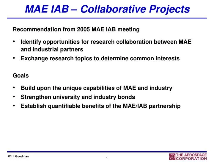 mae iab collaborative projects