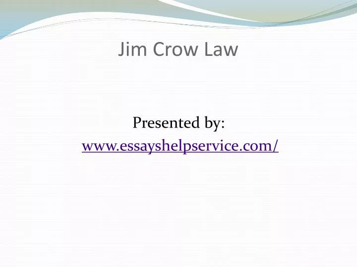 jim crow law