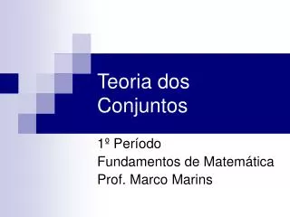 teoria dos conjuntos
