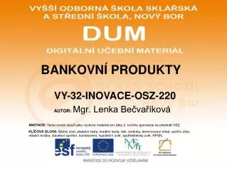 bankovn produkty