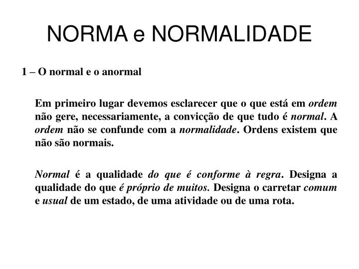 norma e normalidade