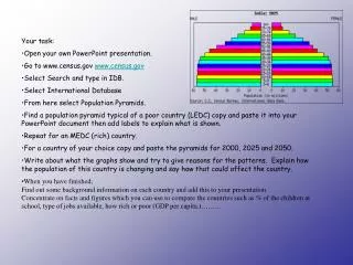 Your task: Open your own PowerPoint presentation. Go to census census