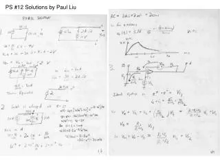 PS #12 Solutions by Paul Liu