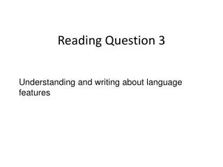 Reading Question 3
