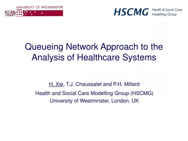 queueing network approach to the analysis of healthcare systems