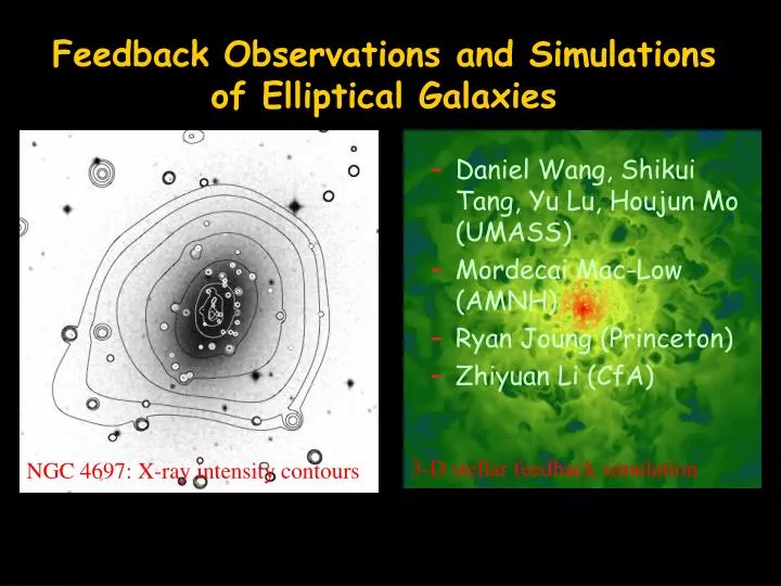 feedback observations and simulations of elliptical galaxies