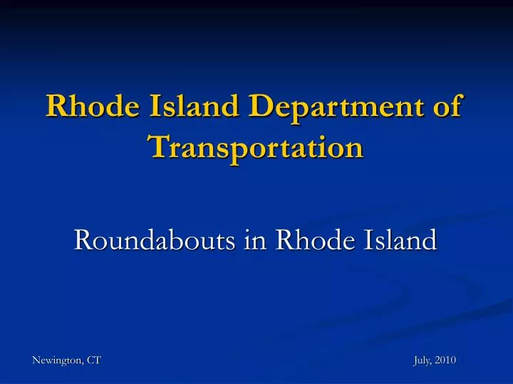 rhode island department of transportation