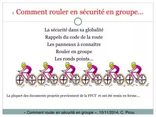 1 comment rouler en s curit en groupe
