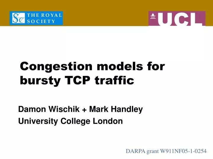 congestion models for bursty tcp traffic