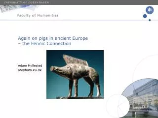 Again on pigs in ancient Europe – the Fennic Connection