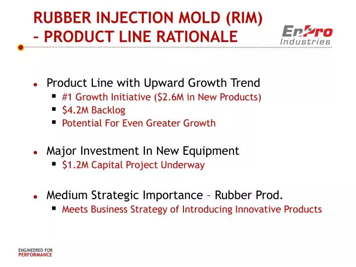 rubber injection mold rim product line rationale