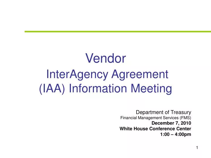 vendor interagency agreement iaa information meeting