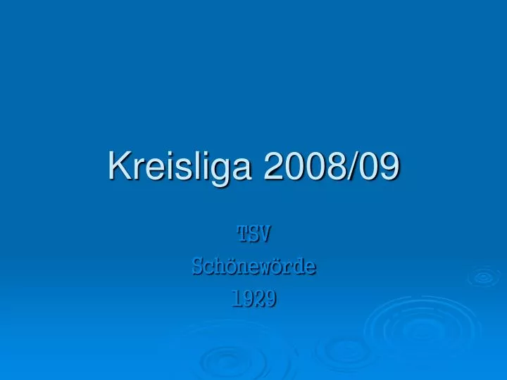 kreisliga 2008 09