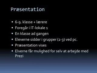 pr sentation