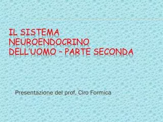presentazione del prof ciro formica