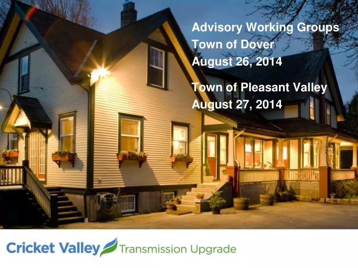 advisory working groups town of dover august 26 2014 town of pleasant valley august 27 2014