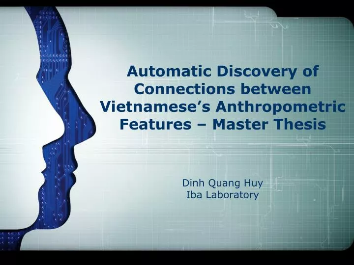 automatic discovery of connections between vietnamese s anthropometric features master thesis