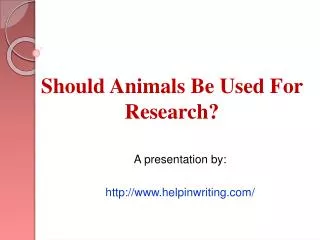 Use of Animals in Research