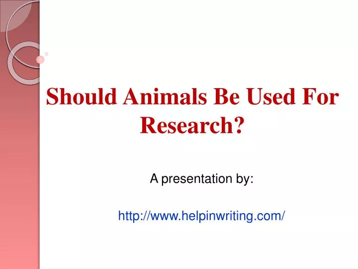 should animals be used for research