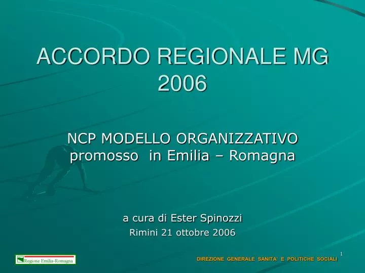 accordo regionale mg 2006