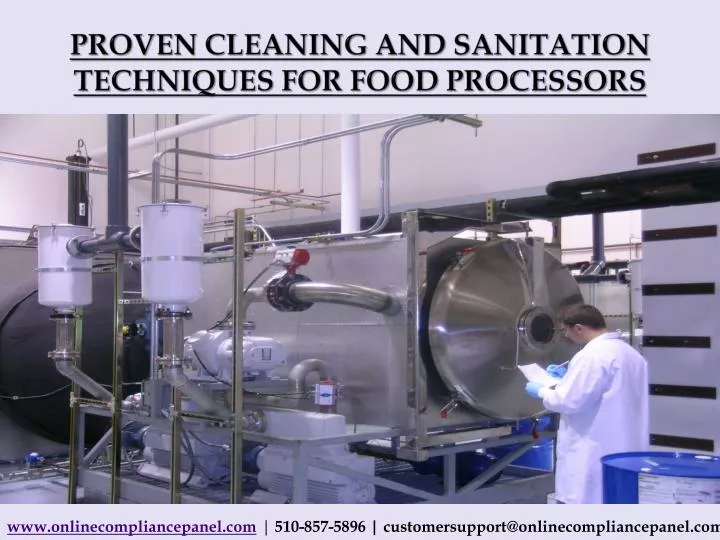 proven cleaning and sanitation techniques for food processors