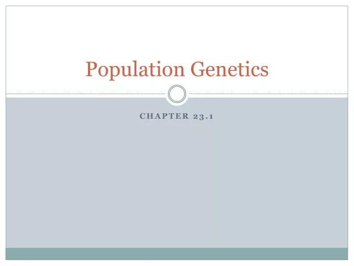 population genetics