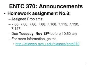 ENTC 370: Announcements