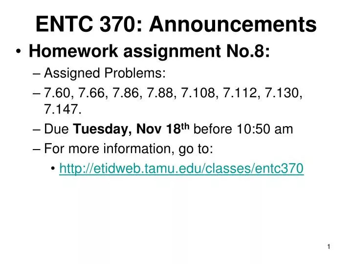 entc 370 announcements