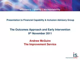Presentation to Financial Capability &amp; Inclusion Advisory Group