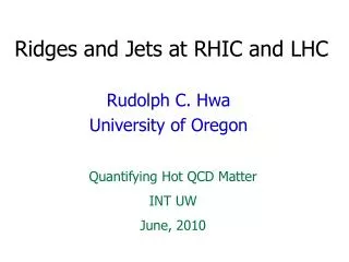 Ridges and Jets at RHIC and LHC