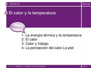 el calor y la temperatura