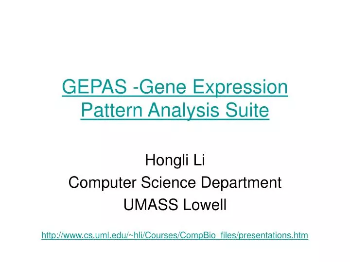 gepas gene expression pattern analysis suite
