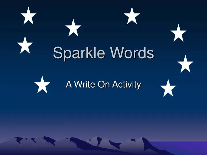 sparkle words