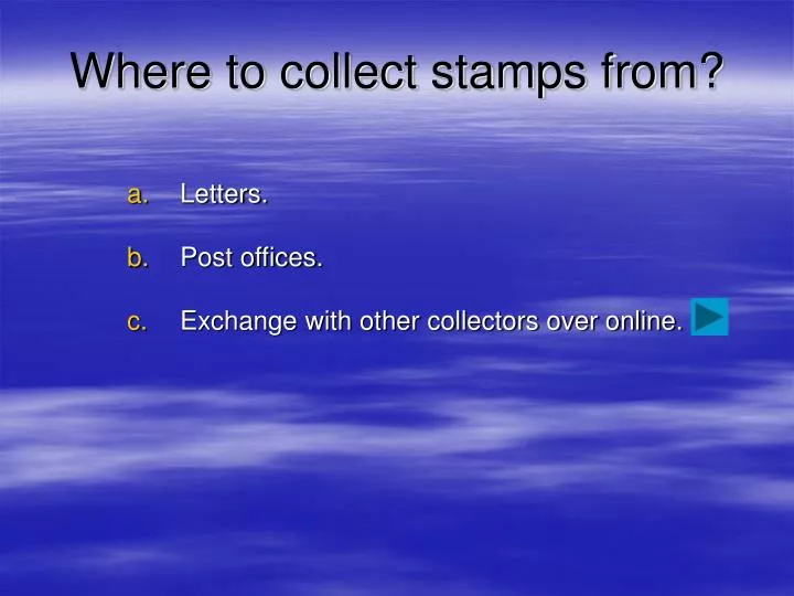 where to collect stamps from